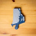 Bản đồ địa hình nổi Rhode Island, USA (RI) kèm sông ngòi - Thumbnail 9