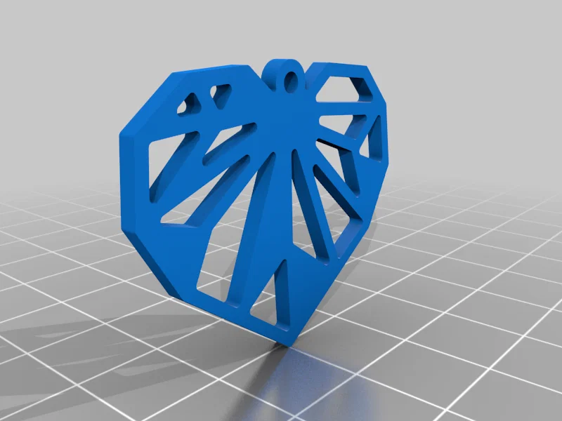 Bông tai hình trái tim in 3D phong cách Geometric - Image 3