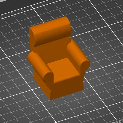 Mô hình ghế thư giãn Mini Recliner in 3D dễ thương