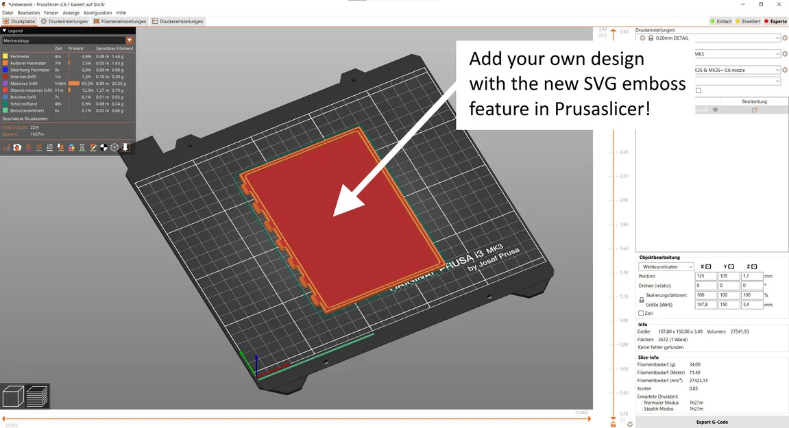 Thiệp Giáng Sinh in đa màu + bản tự thiết kế (SVG emboss PrusaSlicer 2.7.0) - Image 8