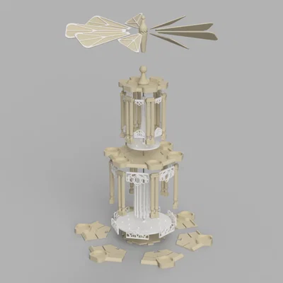 Bàn xoay nến tháp Giáng Sinh (Christmas Pyramid Candle Carousel)