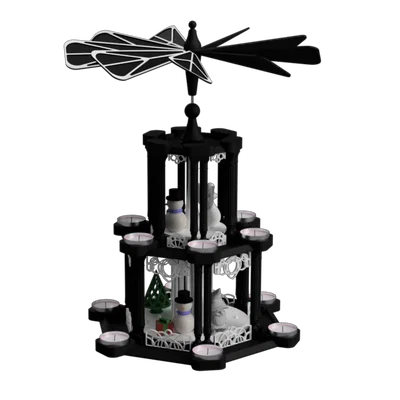 Bàn xoay nến tháp Giáng Sinh (Christmas Pyramid Candle Carousel)
