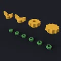 Bộ núm vặn + đai ốc M5 đến M10 (Knobs + M5 to M10 nuts set) - Thumbnail 1