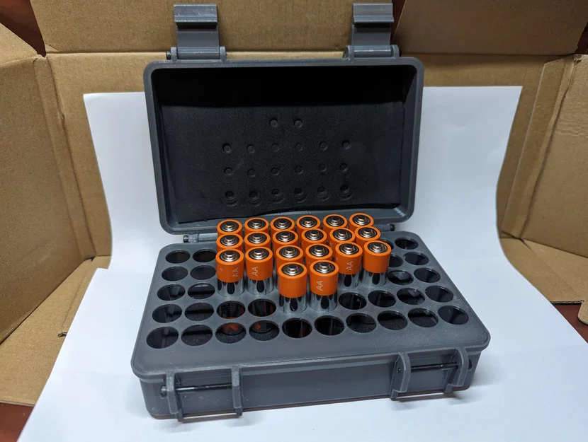 Hộp Rugged Box – Khay/Hộp đựng pin AA (tối đa 50 viên) - Image 1