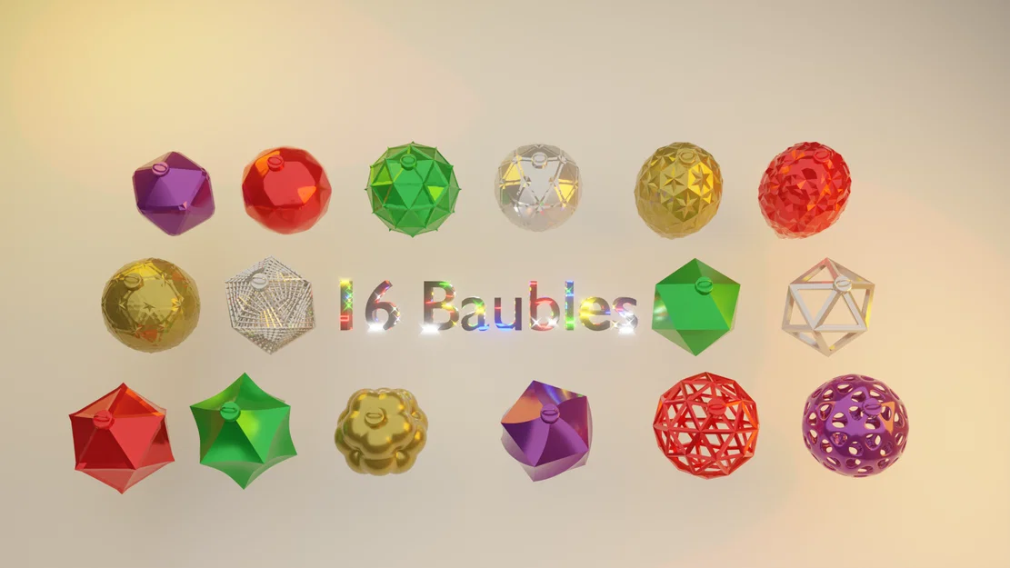 16 Mẫu Châu Noel Low Poly Khác Nhau - Image 2