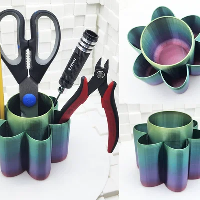 Khay đựng bút và dụng cụ 6 cánh (6 Petal Tool/Pen Cup) siêu vững chãi