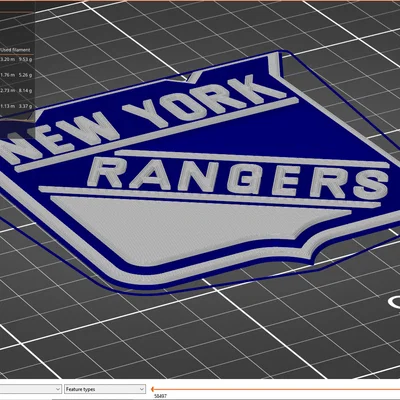 Logo 3D New York Rangers