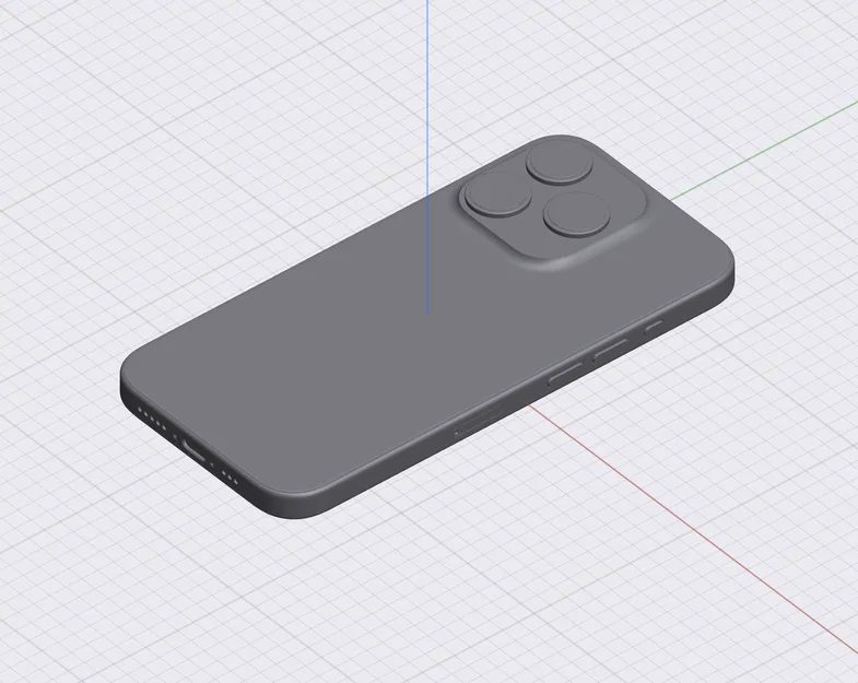 Mô hình tham chiếu iPhone 15 Pro (STL) cho thiết kế ốp lưng - Image 1