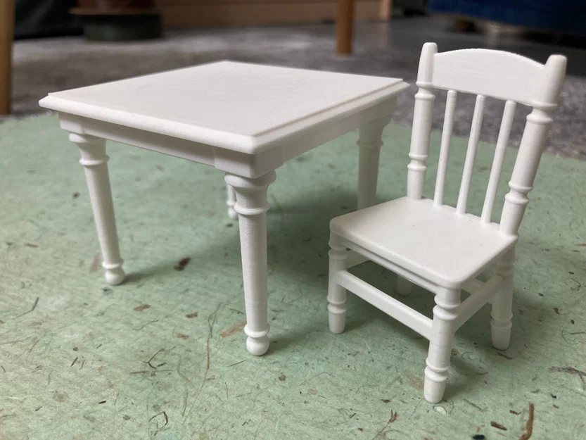 Bộ Ghế & Bàn (Chair & Table set) tỉ lệ 1:12 - Image 1