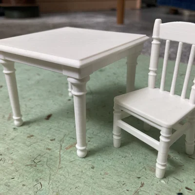 Bộ Ghế & Bàn (Chair & Table set) tỉ lệ 1:12