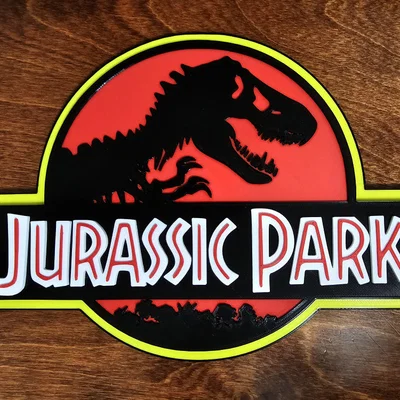 Logo Jurassic Park (multi-material)