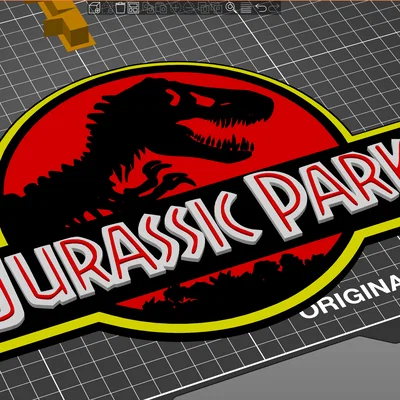 Logo Jurassic Park (multi-material)