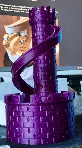 Mô hình tháp lâu đài 3D đựng tiền xu - Castle Slide Coin Storage - Image 1
