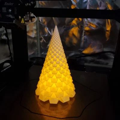Mô hình cây thông Noel 3D phát sáng trang trí cực đẹp
