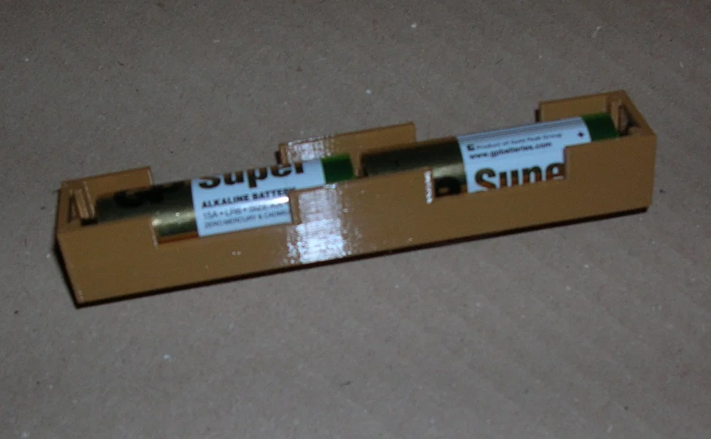 Hộp pin cho 2 pin AA 1.5V đấu nối tiếp, xếp 1 cột - Image 2