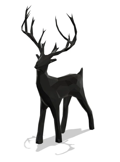 Mô hình tuần lộc 3D Low Poly trang trí Giáng sinh độc đáo - Image 1