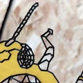 Busy Bee – Chú ong chăm chỉ phong cách stained glass polygonal - Thumbnail 3