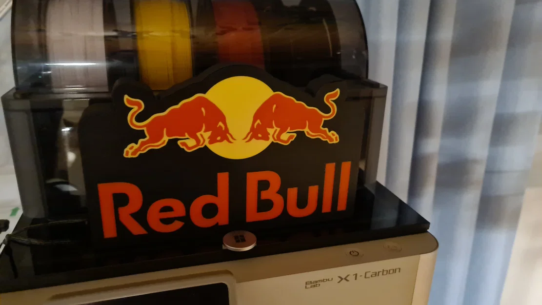 Hộp đèn trang trí logo Red Bull 3D - Mẫu in 3D cực chất - Image 2
