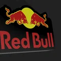 Hộp đèn trang trí logo Red Bull 3D - Mẫu in 3D cực chất - Thumbnail 3