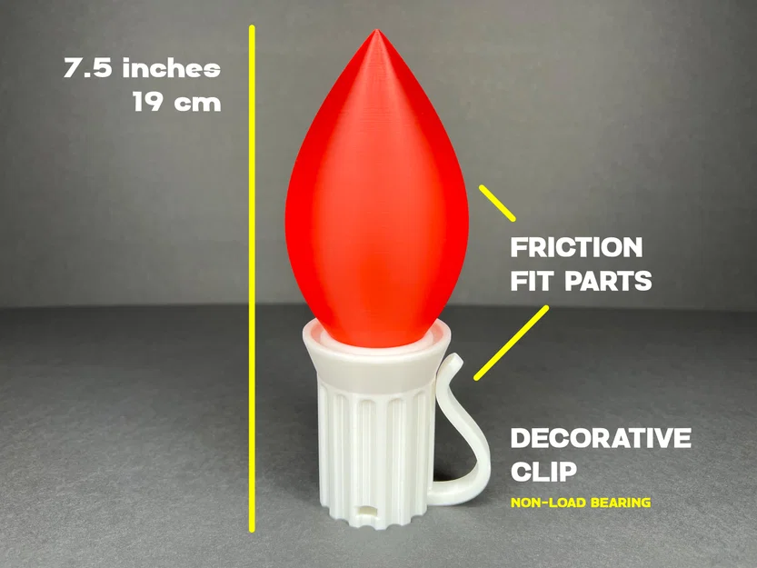 Bóng Đèn Giáng Sinh Cỡ Đại (Jumbo Christmas Light Bulbs) - Image 2