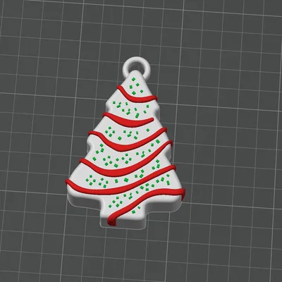Mẫu đồ trang trí cây thông Noel Little Debbie in 3D đa màu