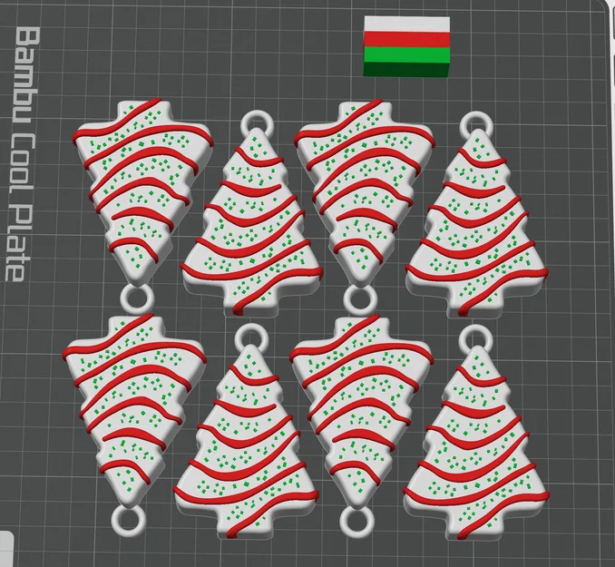 Mẫu đồ trang trí cây thông Noel Little Debbie in 3D đa màu - Image 2