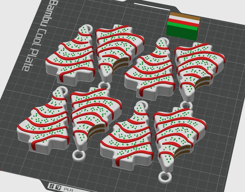 Mô hình trang trí cây thông Noel Little Debbie in 3D đa sắc màu - Image 2