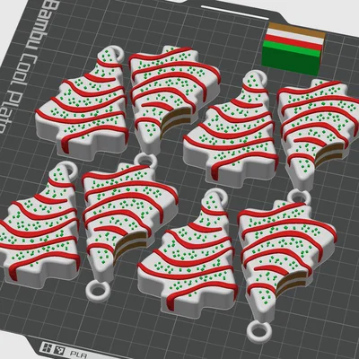 Mô hình trang trí cây thông Noel Little Debbie in 3D đa sắc màu
