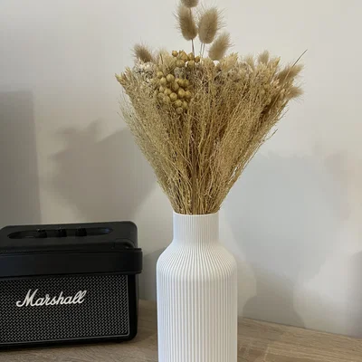 Bình hoa (Vase) texture sọc dọc tối giản