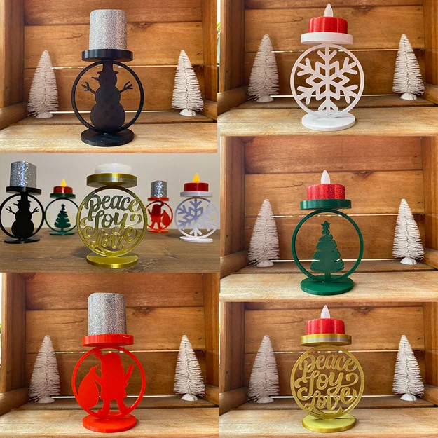 Bộ Chân Nến Giáng Sinh (Christmas Candle Holders) - Image 2