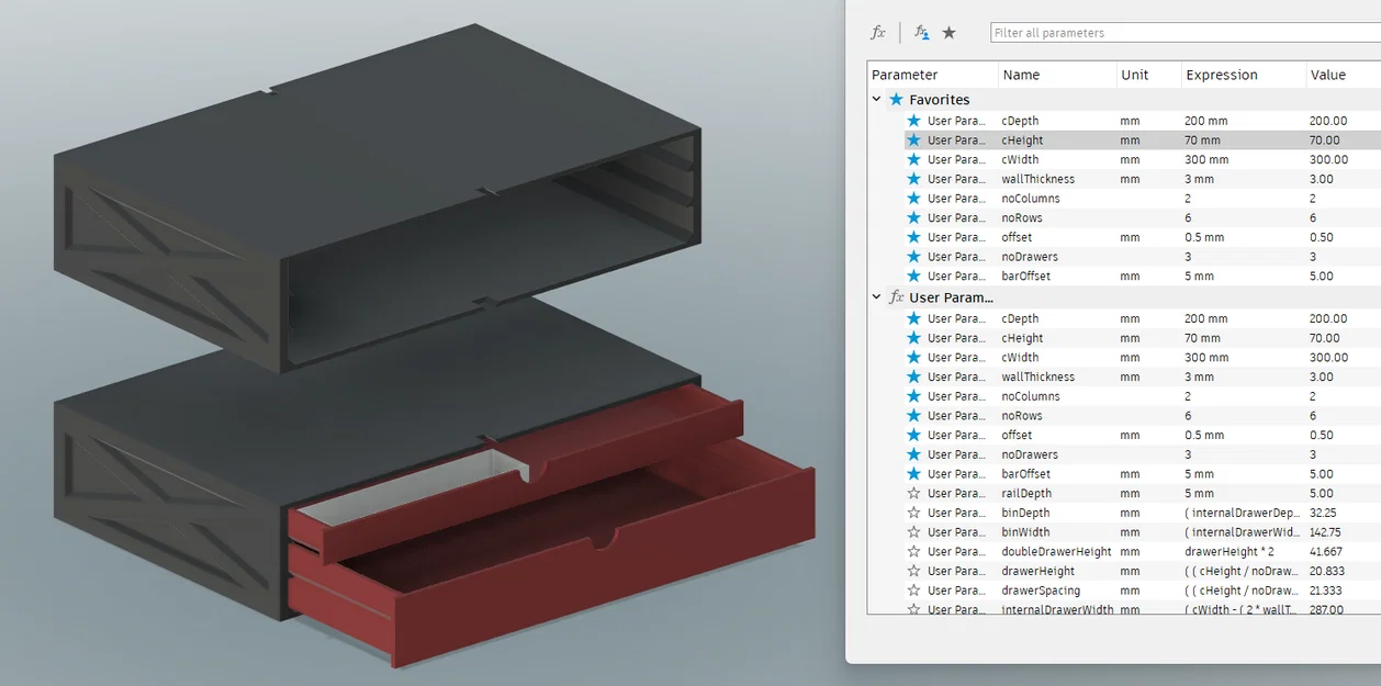 Ngăn kéo tham số tuỳ biến hoàn toàn (Fully customisable parametric drawers) - Image 3