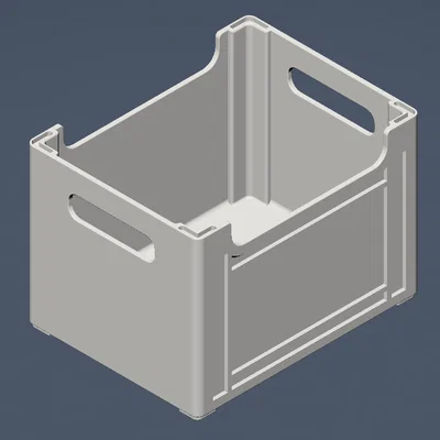 Thùng lưu trữ xếp chồng 260×200×180, vừa kệ treo tường Ikea