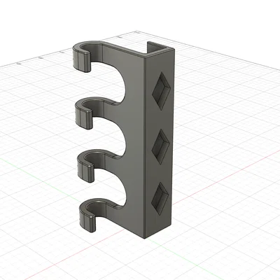 Móc treo đồ 4 nhánh gắn cửa thông minh in 3D