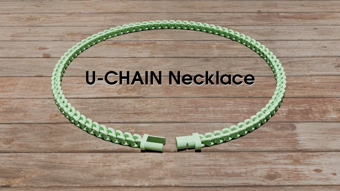 Dây chuyền U-CHAIN print-in-place có khóa - Image 1