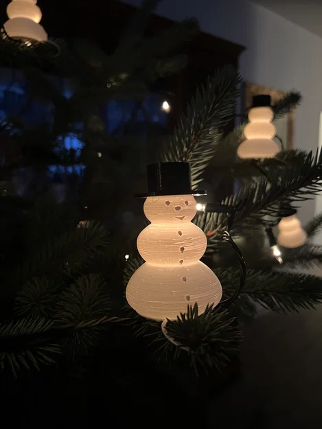 Miếng gắn người tuyết cho dây đèn (trang trí cây thông Noel) - Image 1