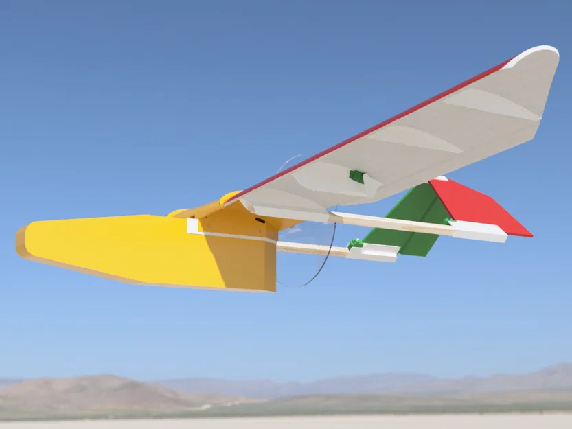 RC Slow Flyer Plane Hybrid Foamboard – Máy bay RC foamboard bay chậm - Image 1