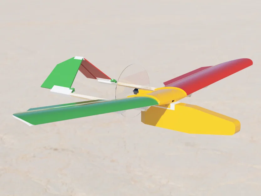 RC Slow Flyer Plane Hybrid Foamboard – Máy bay RC foamboard bay chậm - Image 7