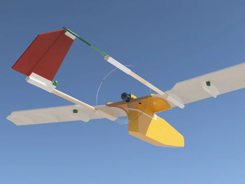 RC Slow Flyer Plane Hybrid Foamboard – Máy bay RC foamboard bay chậm - Image 9