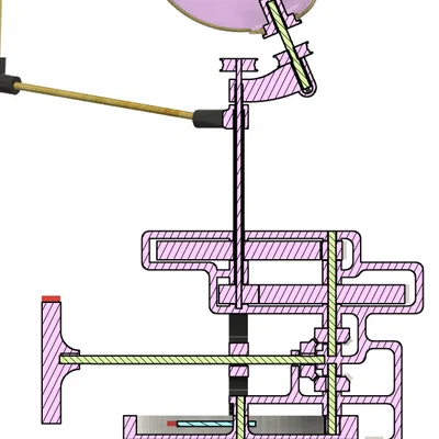 Mô hình orrery cơ khí chỉ hướng Trái Đất, Mặt Trăng và Mặt Trời