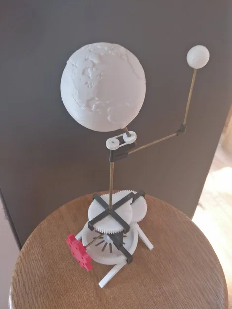 Mô hình orrery cơ khí chỉ hướng Trái Đất, Mặt Trăng và Mặt Trời - Image 4