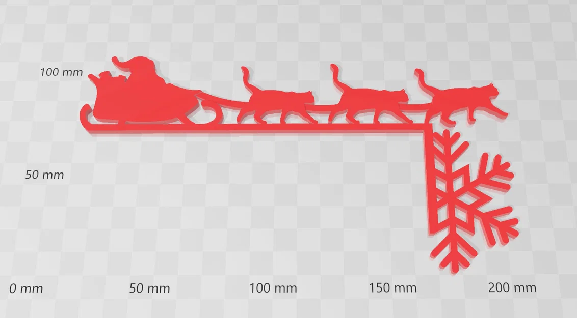 Trang trí góc cửa hình mèo kéo xe Noel 3D độc đáo cho ngày lễ - Image 1