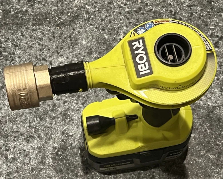 Adapter nối Ryobi inflator P738 sang ống nước vườn, đầu đực US GHT - Image 2