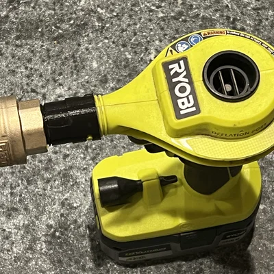 Adapter nối Ryobi inflator P738 sang ống nước vườn, đầu đực US GHT