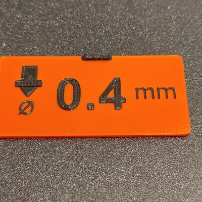 Bảng chỉ báo Nozzle cho Prusa enclosure - E3D V6