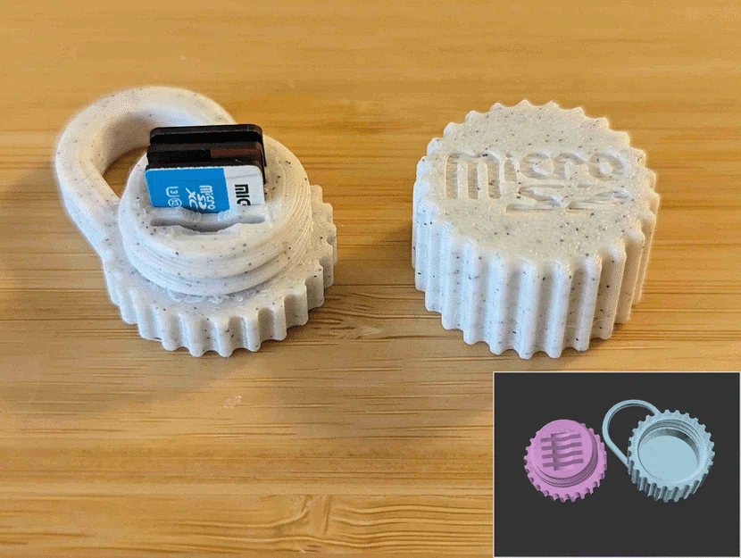 Móc khóa đựng thẻ MicroSD (parametric remix) - Image 1