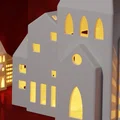 Thị trấn nến tealight hiện đại Giáng Sinh (dùng 1 hoặc 3 nến LED) - Thumbnail 3