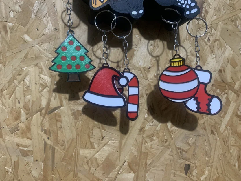 Móc khóa Giáng Sinh (Christmas keychain) in 3D - Image 1