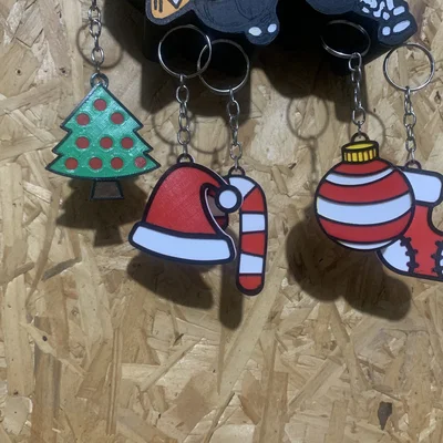 Móc khóa Giáng Sinh (Christmas keychain) in 3D