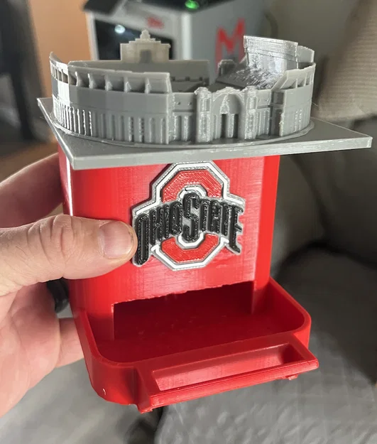 Mô hình máng ăn cho chim thiết kế sân vận động Ohio Stadium 3D - Image 1