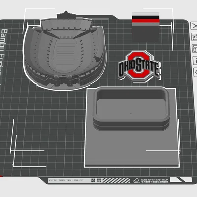 Mô hình máng ăn cho chim thiết kế sân vận động Ohio Stadium 3D